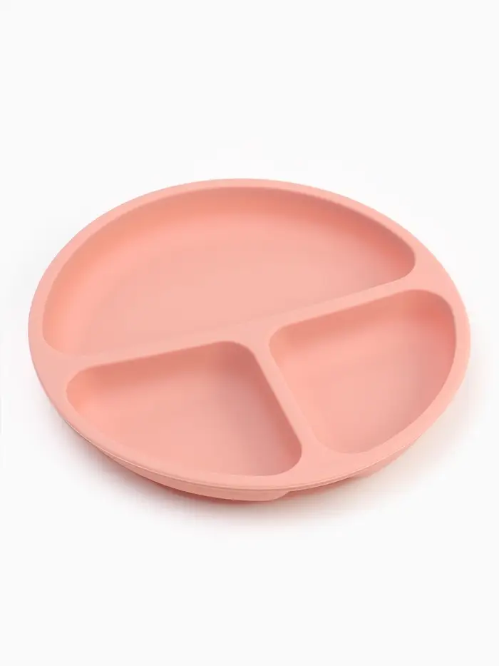 Тарелка детская секционная, 3 секции, розовый, Mum&Baby Тарелка детская секционная, 3 секции, розовый, Mum&Baby