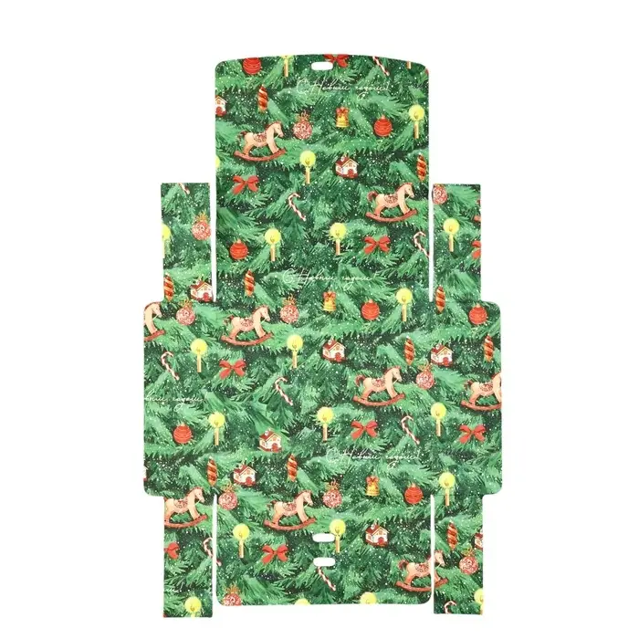 Коробка подарочная новогодняя складная двухсторонняя «Новогодняя ёлка», 20 х 18 х 5 см, Новый год Коробка подарочная новогодняя складная двухсторонняя «Новогодняя ёлка», 20 х 18 х 5 см, Новый год