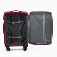 Чемодан на колёсах TEXTURA, кодовый замок, с увеличением, 42&times;26&times;68 см, 24", красный