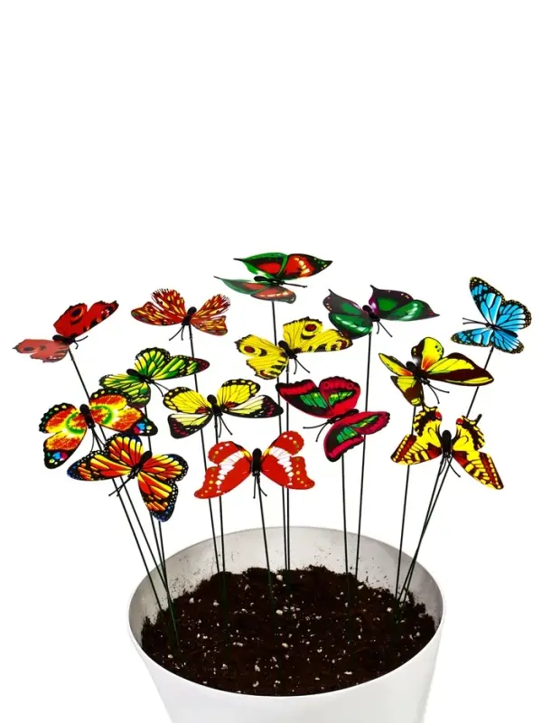 Штекер &laquo;Бабочка Атрис&raquo;, 7&times;7 см/30 см, набор 30 шт., МИКС, Greengo