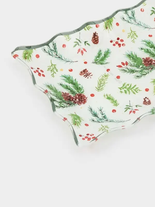 Блюдо прямоугольное Блюдо прямоугольное "Еловые ветки" 25х15 см