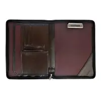 Папка деловая Calligrata &laquo;Люкс&raquo;, искусственная кожа, 360&times;260&times;30 мм, металлический прижим, коричневая