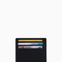 Картхолдер, на 6 карт, отделение для купюр, чёрный