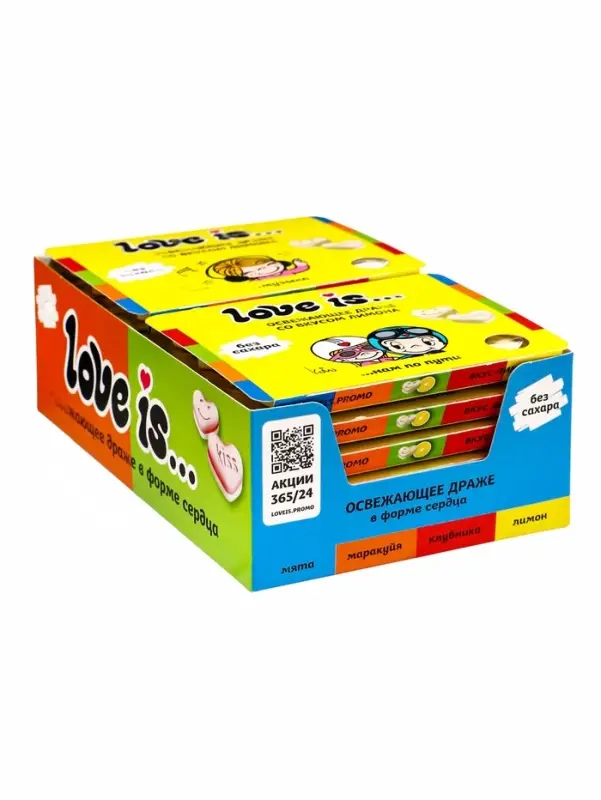 Освежающие конфеты Love is, со вкусом мяты в блистере, 10.8 г