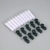 Светодиодные свечи на прищепках 10 см, 10 штук, от батареек ААх1, пульт ДУ, свечение белое