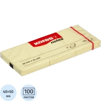 Стикеры Kores бум.для зам. 50х40 желтая 100л. 3шт./уп. '46050
