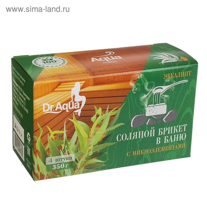Соль морская Dr.Aqua ароматная c микроэлементами Эвкалипт  Соль морская Dr.Aqua ароматная c микроэлементами Эвкалипт "Соль в баню", 350 г