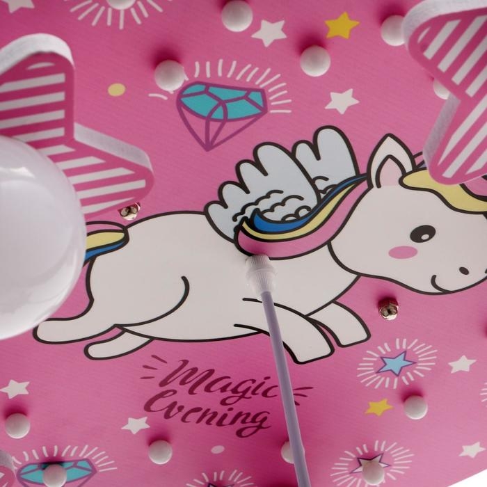 Люстра 86207/6 E27 40Вт розовый-белый 50х50х24 см BayerLux