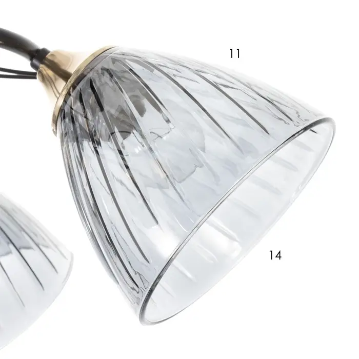 Светильник потолочный BayerLux &laquo;Сальма&raquo;, люстра 5хЕ27, 40 Вт, чёрный, 58&times;58&times;24 см