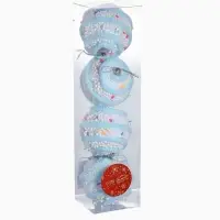 Ёлочные игрушки &laquo;Маттео&raquo;, шары новогодние, d=7 см, 4 шт., голубой