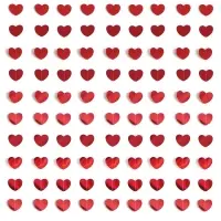 Гирлянда-подвеска "Сердце" красный, металлик, 200 см, 5 см*20 шт.