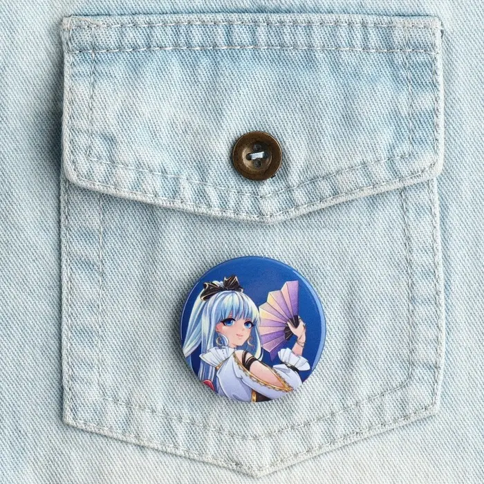 Значок закатной аниме «Девушка с веером», d = 3,8 см Значок закатной аниме «Девушка с веером», d = 3,8 см