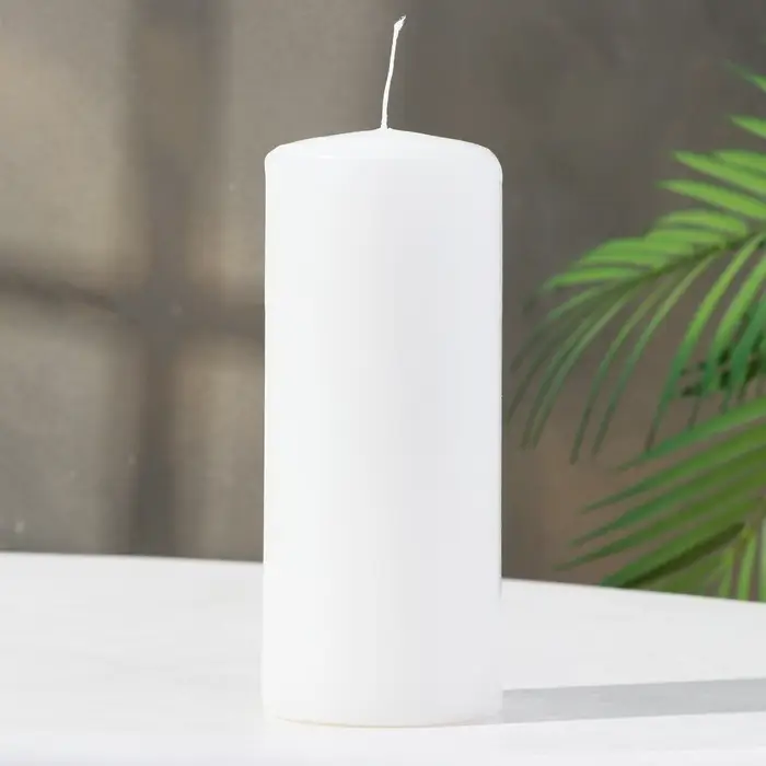 Свеча - цилиндр, 7&times;17 см, 50 ч, 515 г, белая