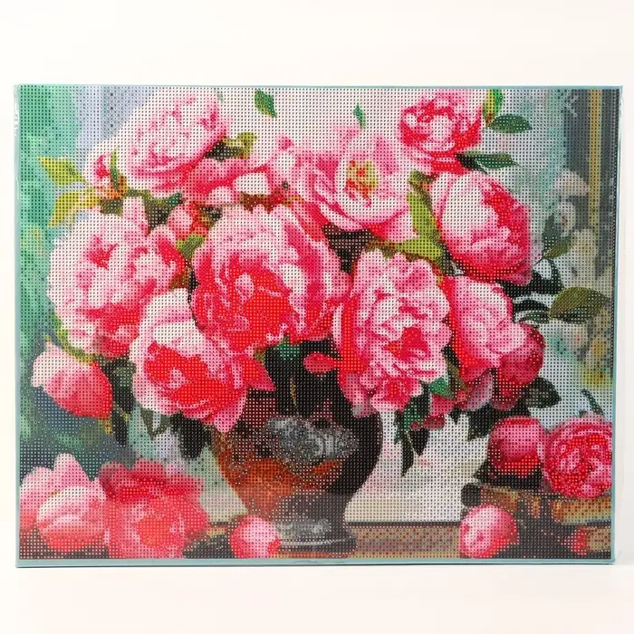 Алмазная вышивка полное заполнение &laquo;Пионы&raquo;, на раме, 40&times;50 см