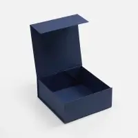 Коробка складная Quadra Fold, темно-синяя Коробка складная Quadra Fold, темно-синяя