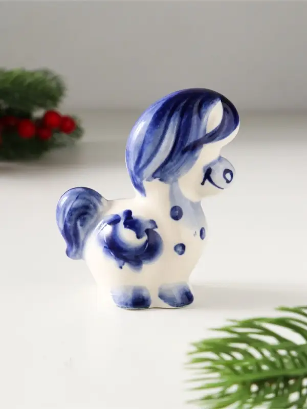 Сувенир Лошадь Василиса,8х6,5х3,5см,гжель Сувенир Лошадь Василиса,8х6,5х3,5см,гжель