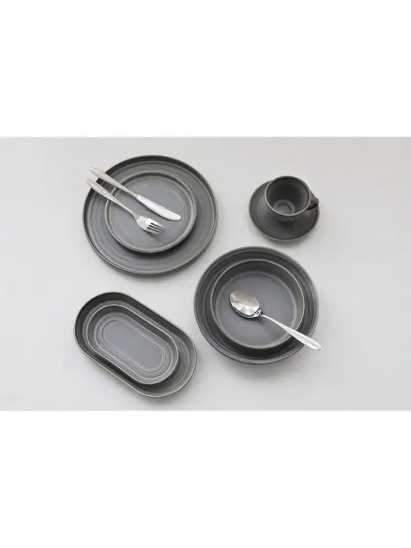 Блюдо Magistro Urban, 260 мл, 18&times;9.8&times;2.5 см, овальное, фарфор, серый