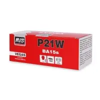 Лампа AVS Vegas 12V. P21W(BA15S) "red" BOX 10шт.