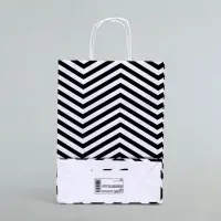 Пакет крафт, белый, &laquo;Зиг-заг&raquo;, 24 х 10.5 х 32 см, 1 шт