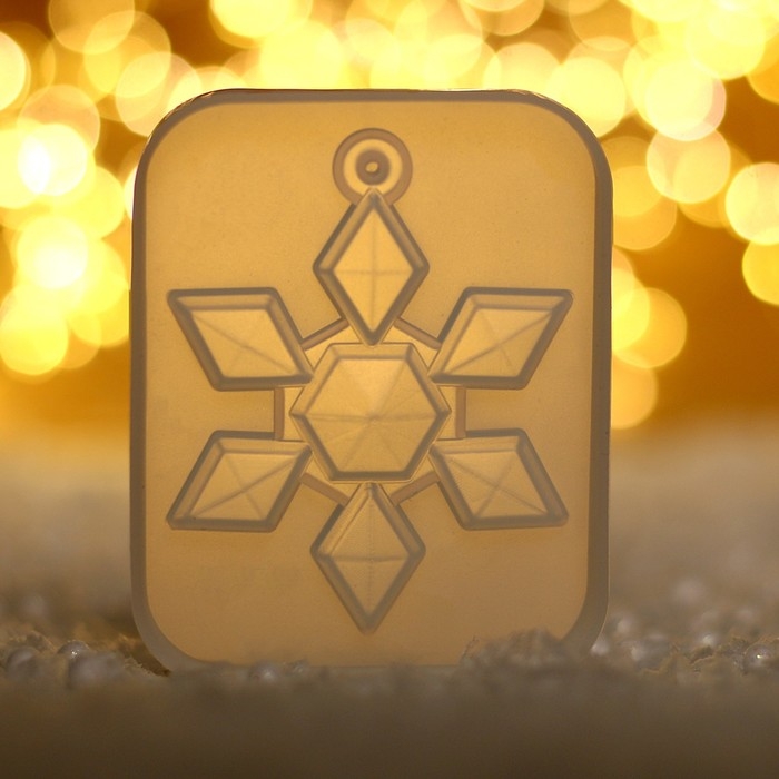 Форма силиконовая универсальная, подвеска «Снежинка-кристалл» Форма силиконовая универсальная, подвеска «Снежинка-кристалл»