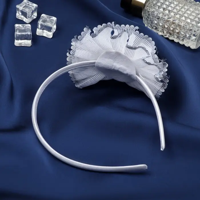 Ободок для волос «Малышка», пёстрые края, 0.9 см, сине-белый Ободок для волос «Малышка», пёстрые края, 0.9 см, сине-белый