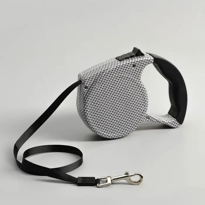 Рулетка, 5 м, до 15 кг, резиновая ручка, серая