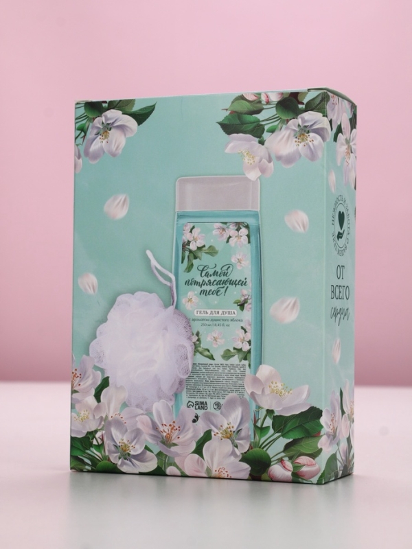 Набор Набор "Самой потрясающей тебе", гель для душа 250 мл и мочалка для тела