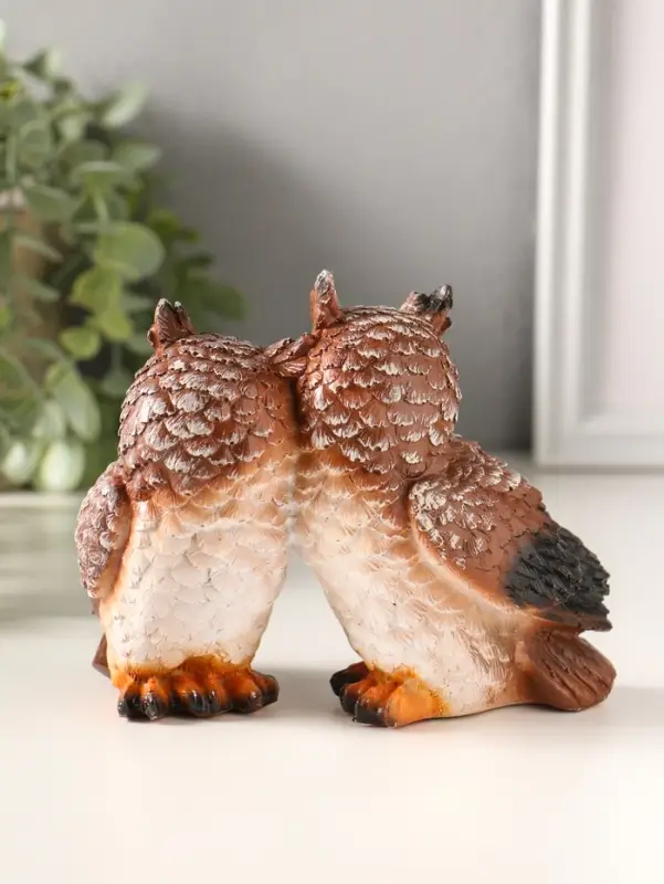 Фигура полистоун "Пара сов" 11х14,5 см