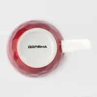 Кружка Доляна &laquo;Космос&raquo;, 400 мл, фарфор, белая, красная