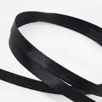 Лента атласная, 6 мм, 23&plusmn;1 м, чёрная №39