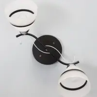 Люстра потолочная BayerLux &laquo;Лайма&raquo;, 2хЕ27, 40 Вт, черно-хромовый, 50&times;15&times;24 см