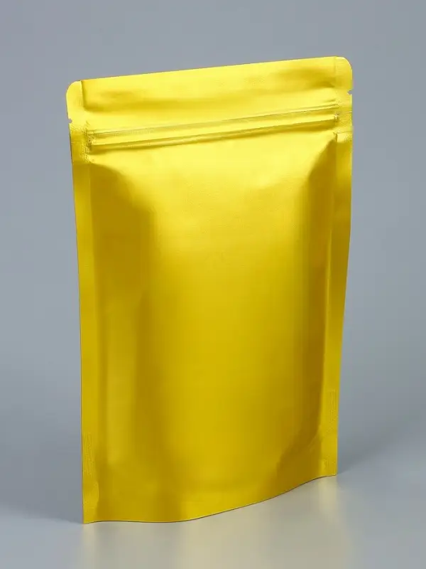 Пакет дой - пак, матовый, золотой, 14&times;20&times;4 см