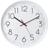 Часы настенные Troyka, диаметр 30см, кольцо пластик - белый 76771783