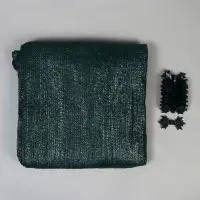 Сетка затеняющая, 5&times;4 м, плотность 55 г/м&sup2;, зелёная, в наборе 19 клипс