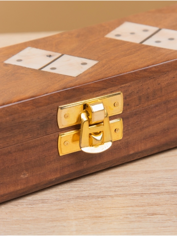 Настольная игра  Настольная игра "Домино" 17.5х5,5х4,5 см, дерево шишам, кость