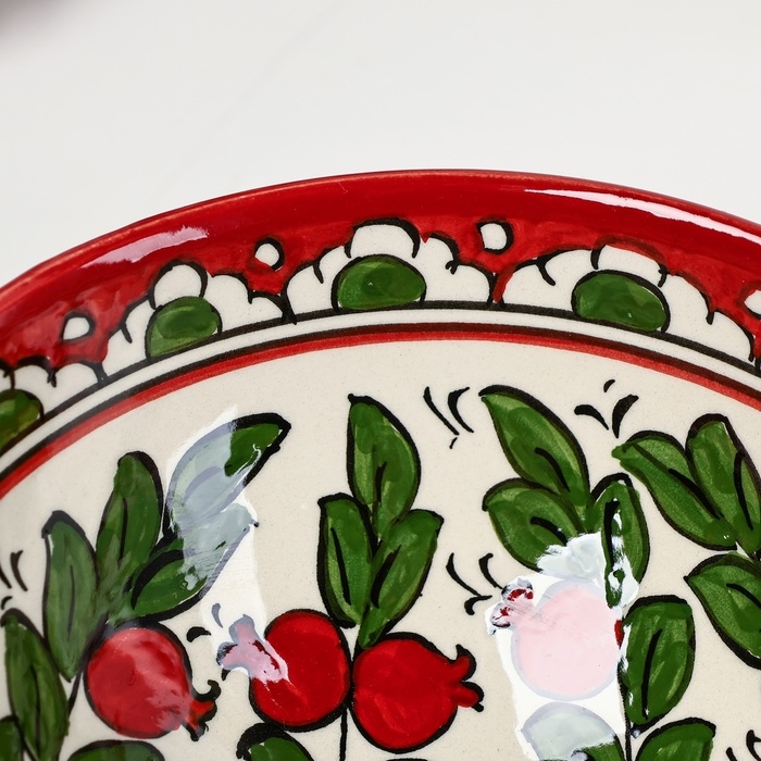 Набор салатников Риштанская керамика Набор салатников Риштанская керамика "Гранаты" 15 см, 3 шт, в подарочной упаковке