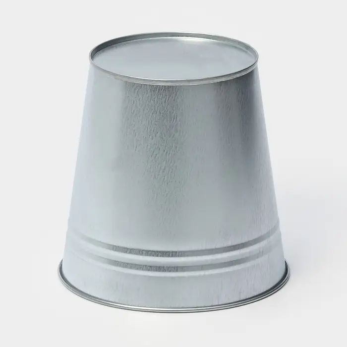 Вазон оцинкованный без ручек, 5 л, h=20.5 см, ГОСТ