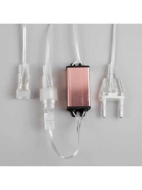 Гирлянда &laquo;Сосульки&raquo; 2.5&times;0.5 м, IP65, прозрачная нить, 288 LED, свечение белое с эффектом стекания, 12 В