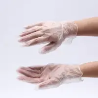Перчатки виниловые, размер M, 50 пар, прозрачные