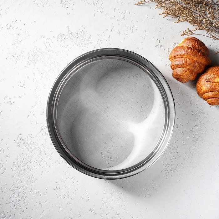 Сито для просеивания Доляна «Металлик», d=27 см, цвет серебристый Сито для просеивания Доляна «Металлик», d=27 см, цвет серебристый