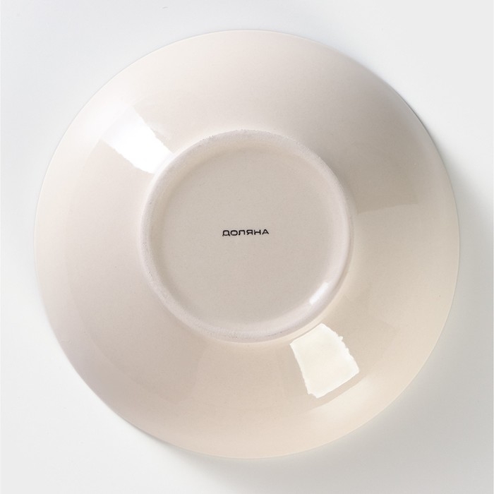 Тарелка керамическая глубокая Доляна «Морской мир», 540 мл, d=18 см, цвет бордовый