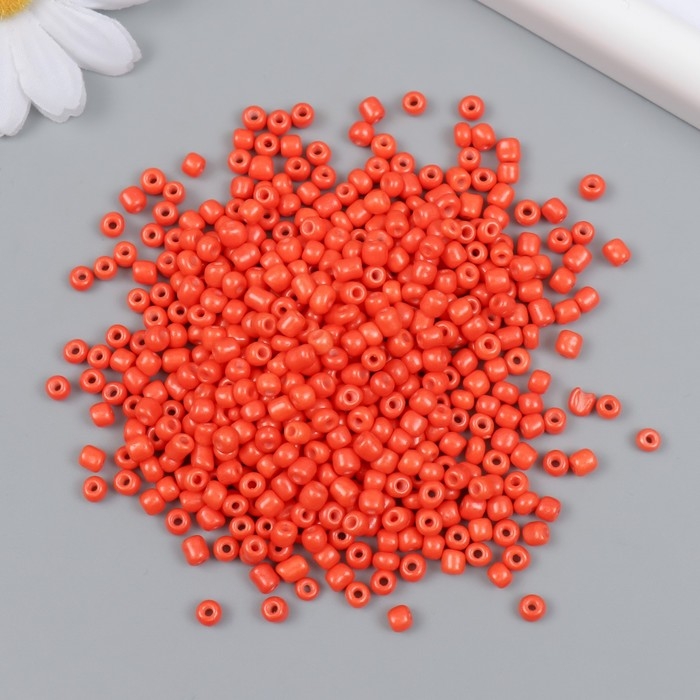 Бисер стекло 6/0  Бисер стекло 6/0 "Апельсин" яркий 450 гр
