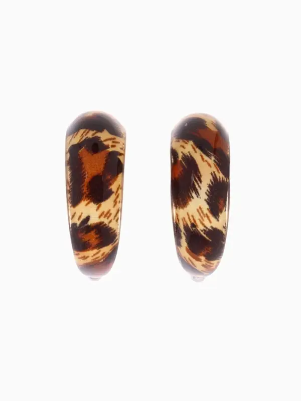 Серьги кольца QF &laquo;Леопард&raquo;, d=4.5