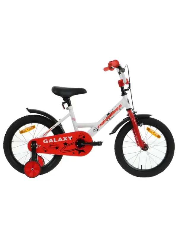 Велосипед детский Nameless GALAXY, диаметр колёс 16", со съёмными колёсами, белый, красный