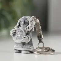 Брелок "Девушка с бубном" маленькая, 4см