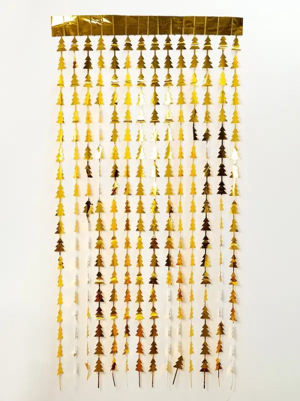 Праздничный занавес  Праздничный занавес "Ёлочка" золотой