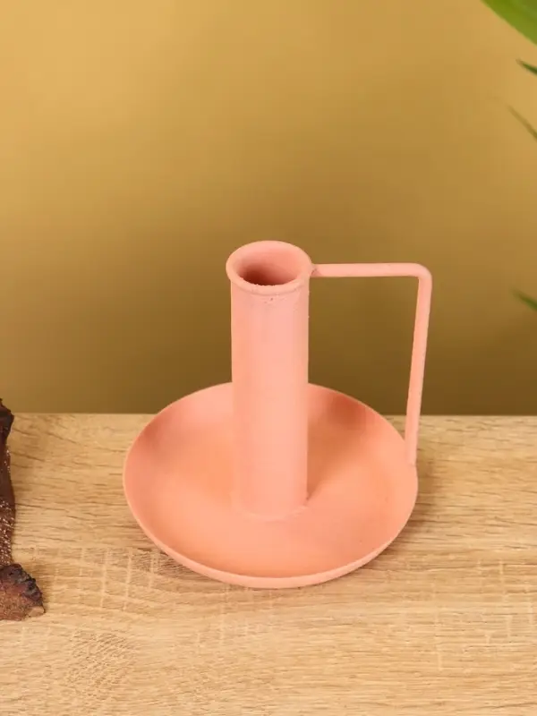 Подсвечник на 1 свечу текстурный с ручкой и блюдцем «Пудровый розовый», 10×10×9.5 +/- 0.5 см Подсвечник на 1 свечу текстурный с ручкой и блюдцем «Пудровый розовый», 10×10×9.5 +/- 0.5 см
