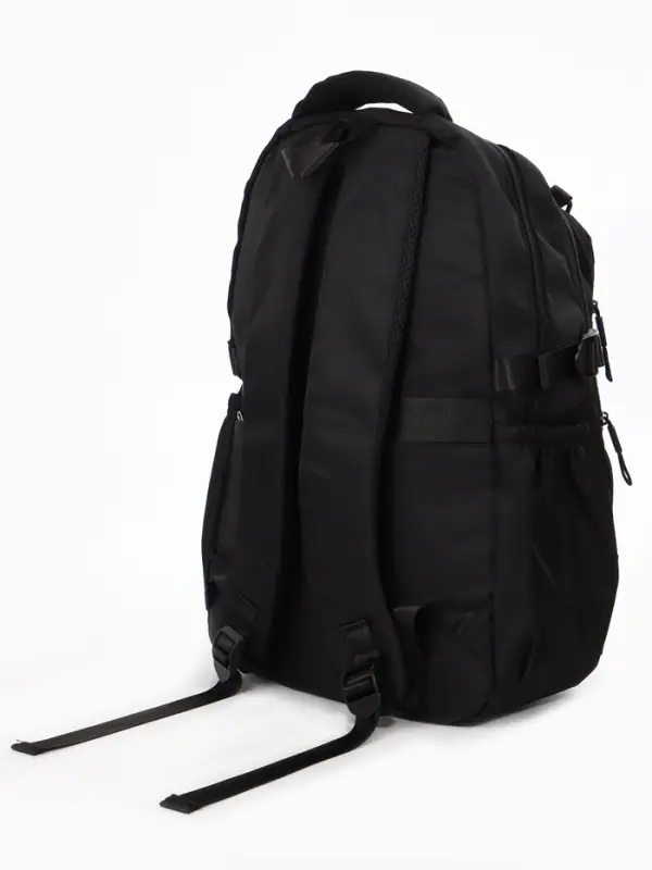 Рюкзак школьный, 33&times;14.5&times;46 см, 2 отделения, 6 карманов, чёрный