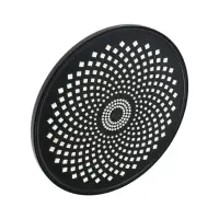 Лейка стационарная ZEIN Z3555. на шарнире, d=25 см, узор &laquo;цветок&raquo;, чёрная