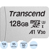 Карта памяти Transcend 300S microSDXC 128Gb UHS-I Cl10 +ад, TS128GUSD300S-A